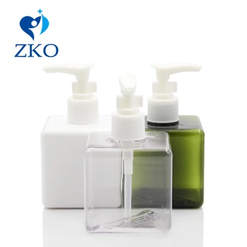 

250ml PETG Pressed Clamp Square Bottle Lotion Pump Shampoo Free Shipping Journey Refillable Empty Cosmetic Scattered Bottling