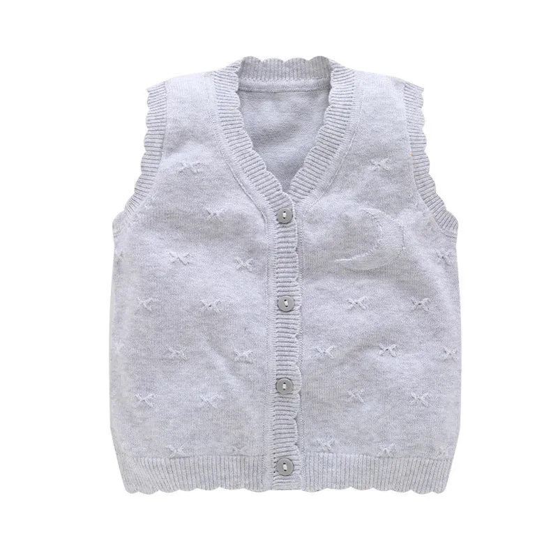 Ruffles Cotton Baby Sweater Vest Soft Knitted Toddler Sweater V-Neck Casual Sweater For Girls Boys Vest Baby Girls Clothing (4)