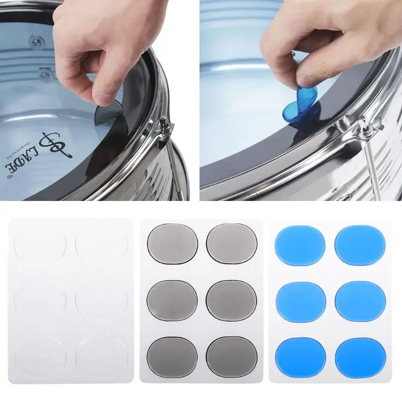 6pcs Silicon Drum Mute Pad Drum Damper Gel Pads Snare Tom Drum Muffler