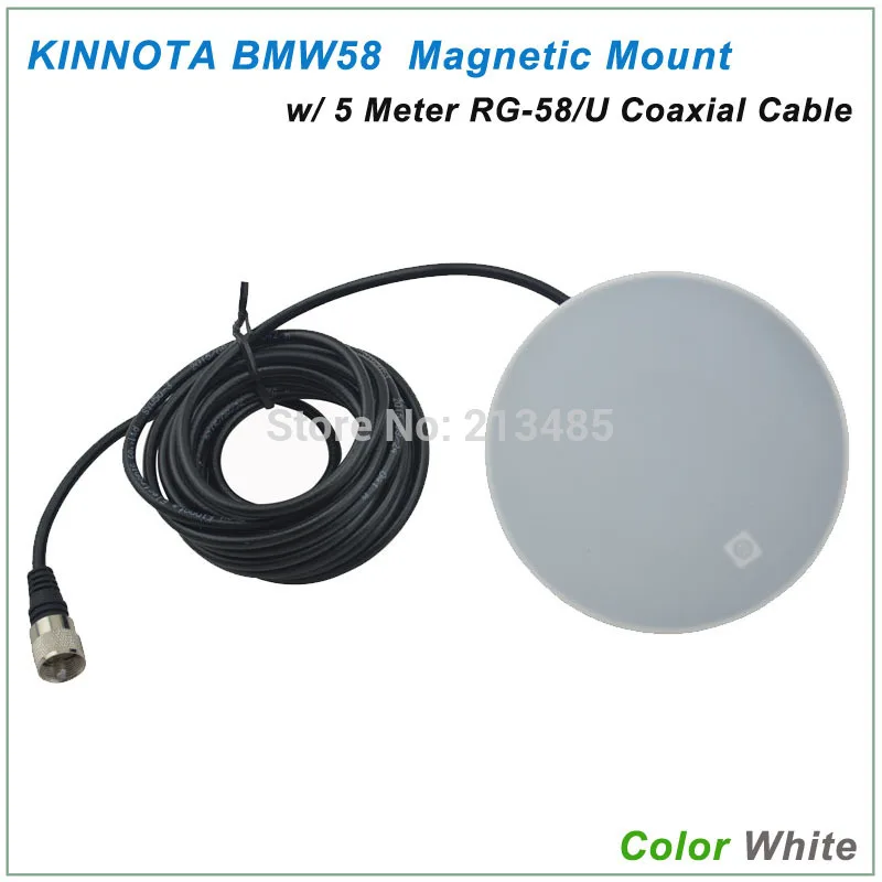 Kinnuota BMW58 Цвет белый магнитное крепление SO239 с 5 м RG-58/U коаксиальный кабель PL259
