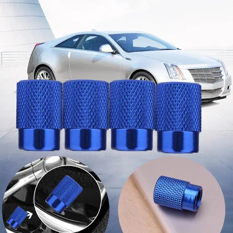 

VODOOL 4Pcs/set Aluminum Auto Bicycle Car Tire Valve Caps Dust Covers Wheel Air Stems Cover Tyre Airtight Rims Accessories New
