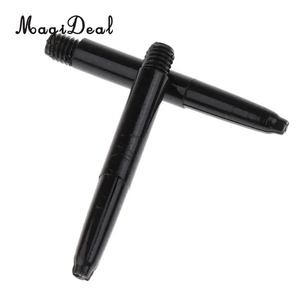 MagiDeal 30 Pieces 35mm 2BA Thread Plastic Re-Grooved Dart Stems Shafts / 6 Colors