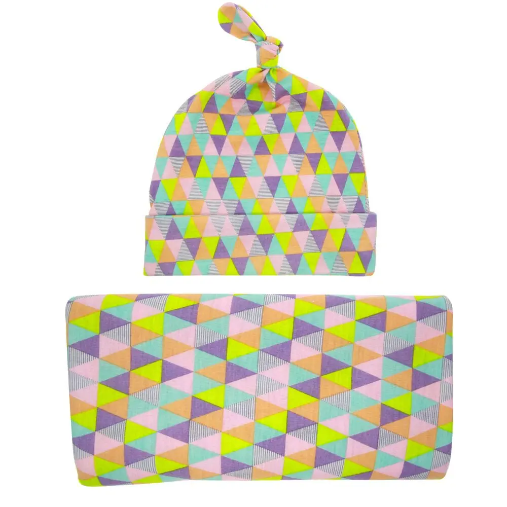 Пеленальный мешочек для сна для новорожденных Пеленальное Одеяло Набор шапочек-бини шапочка для новорожденных Одежда для дома реквизит для ребенка подарок для душа