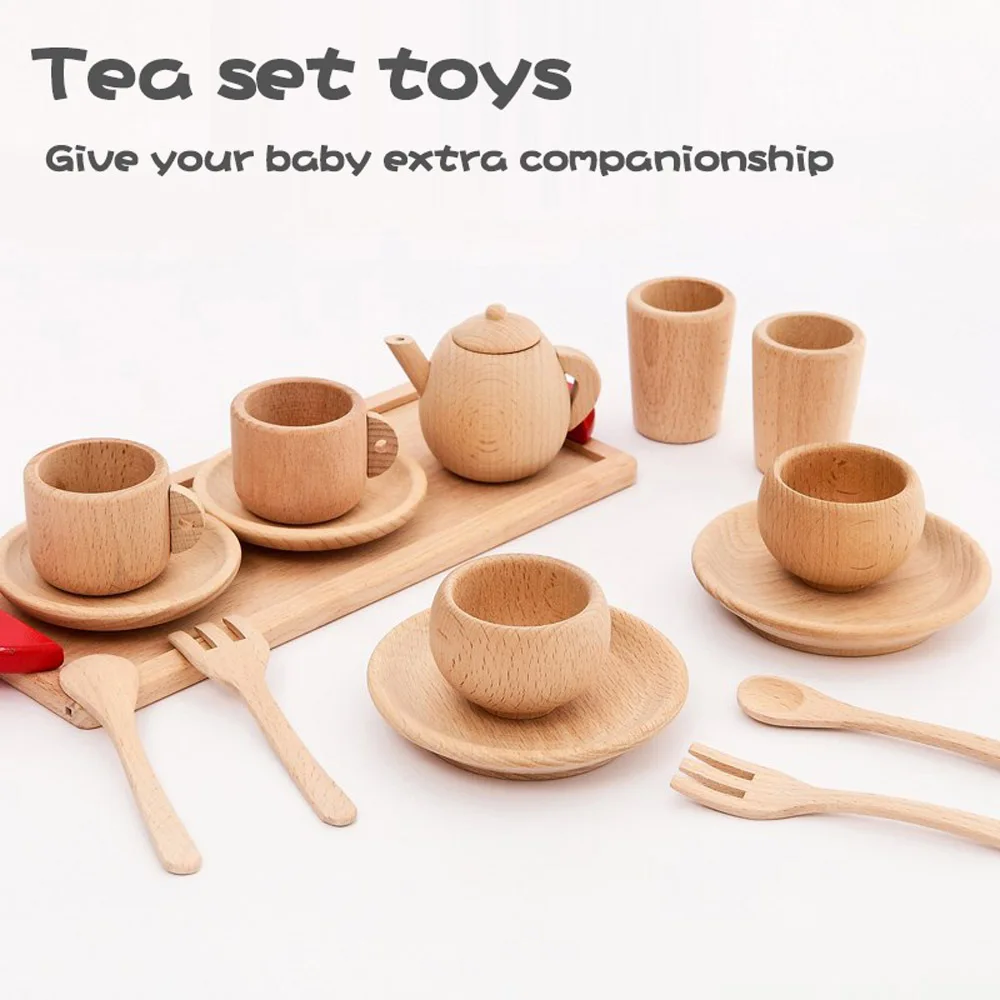 Детские Игрушки для раннего образования, игрушки для кухни, игрушки из бука, деревянные игрушки для моделирования, кухонная посуда, чайник, чайники, игровой деревянный набор, игрушка