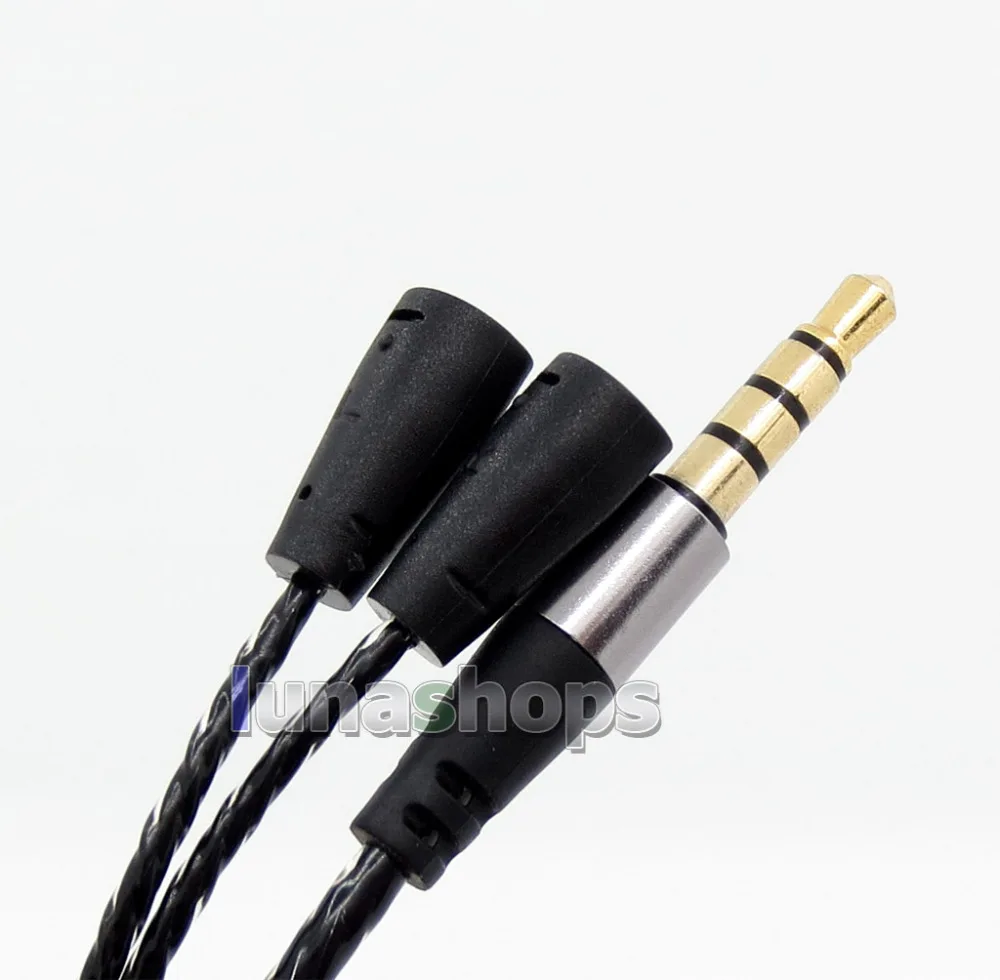 

LN005875 3.5mm OFC Mic Remote Volume Control PVC Skin Cable For Sennheiser IE8 IE80i Headphone