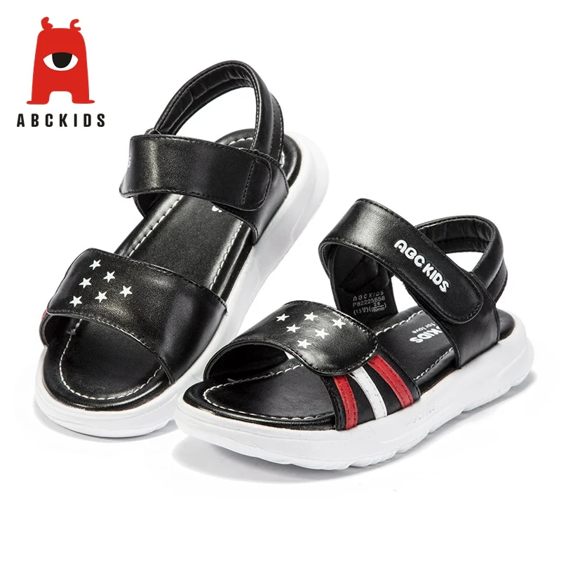 

ABC KIDS Kids Baby Boy Soft Leather Shoes Anti-slip Sandals Striped Design Walking Shoe