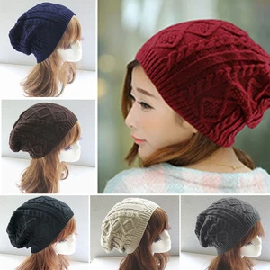 Для женщин зимняя шапка женская теплая шерсть шапки твист узор вязаный свитер модные детские шапки шапочки мужской gorros Балаклава chapeu - изображение