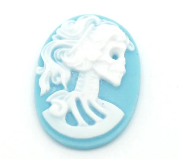 

20Pcs Skull Head Resin Beads Decoration Crafts Flatback Cabochon Scrapbooking Fit Phone Embellishments Diy Accessories