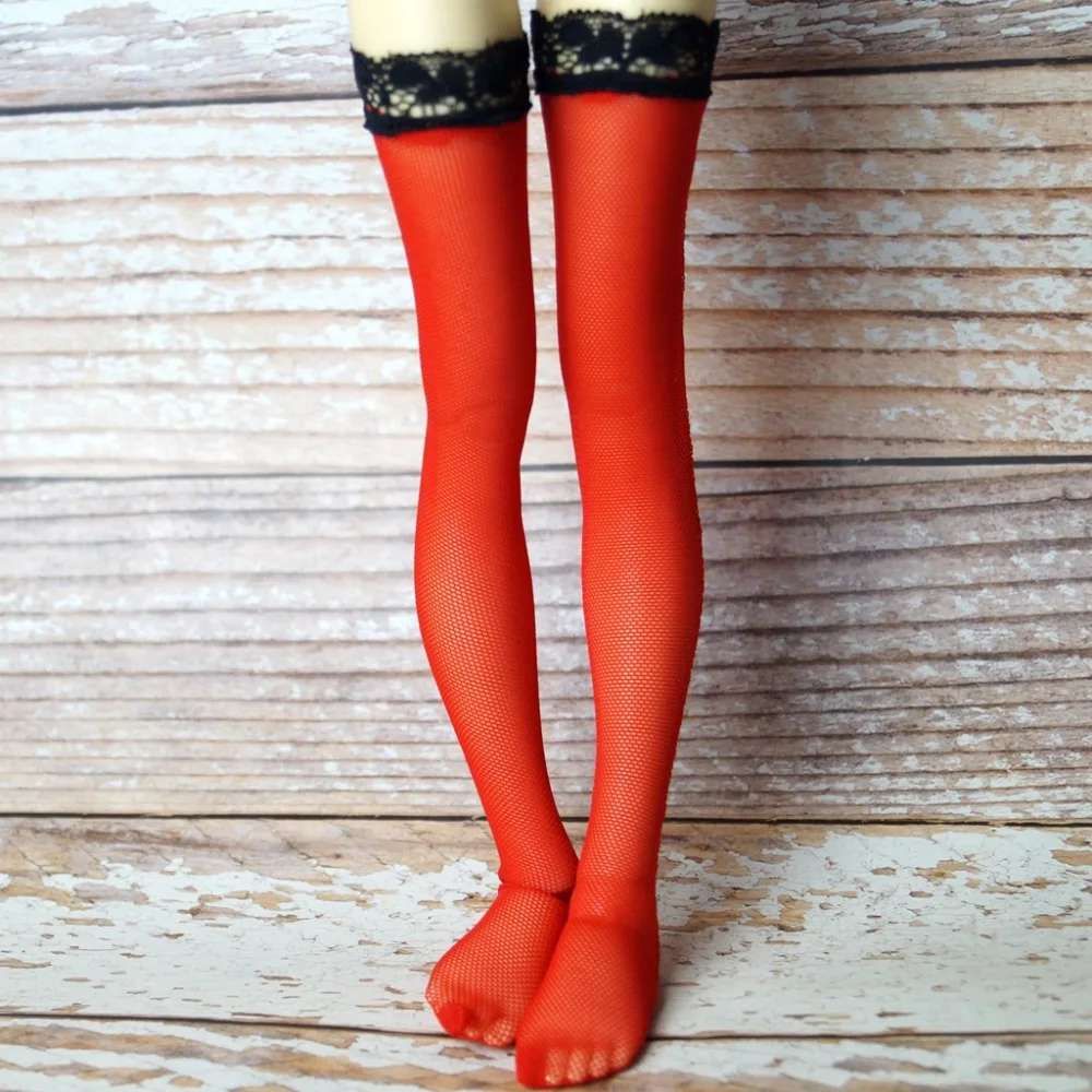 

Red Long Stockings Socks Sexy For 1/3 24" 60CM 1/4 17" 44cm Tall BJD doll SD MSD DK DZ AOD DD Doll use free shipping