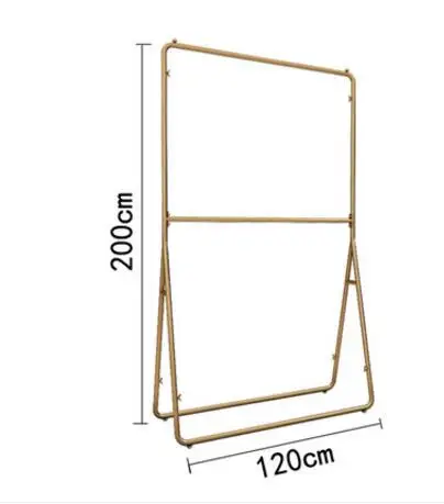 Золотой стеллаж для выставки товаров напольный настенный на передней панели с боковым креплением стеллаж для выставки товаров для магазинов одежды - Цвет: 8