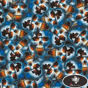 

New Arrial Blue Skull Aqua Print Film Hydrographic Film Water Transfer Printing Film HFD124 Width 0.5M
