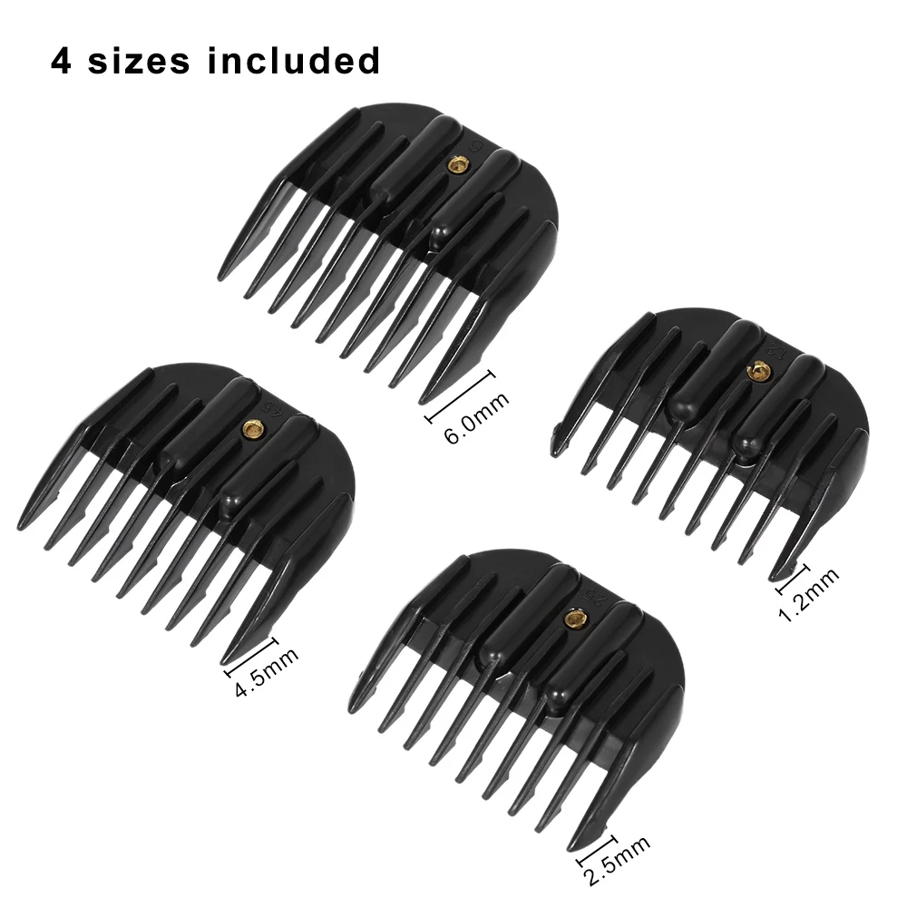 Us 1 29 16 Off 4 Sizes Hair Clipper Limit Comb Adjustable Clipper Comb Guide Attachment For Electric Hair Shaver Clipper Salon Haircutting Tool In