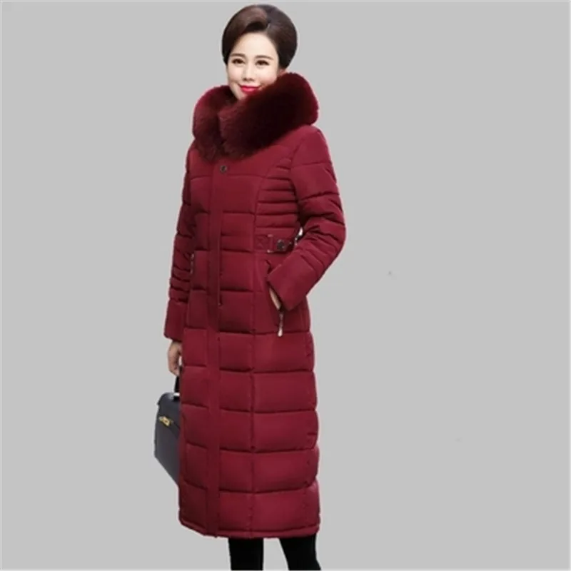 Épaisse Parka vert Chaud Femme Longue Fourrure Survêtement Femmes Oversize De D'hiver bleu Veste Faux Manteau Femelle red 5xl Doudoune Black Col QrtsBCohdx