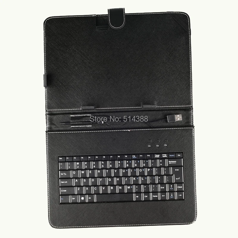 Чехол из искусственной кожи для 10-дюймового планшета с клавиатурой, поддерживающей интерфейс USB, высококачественный 10 дюймов чехол с клавиатурой