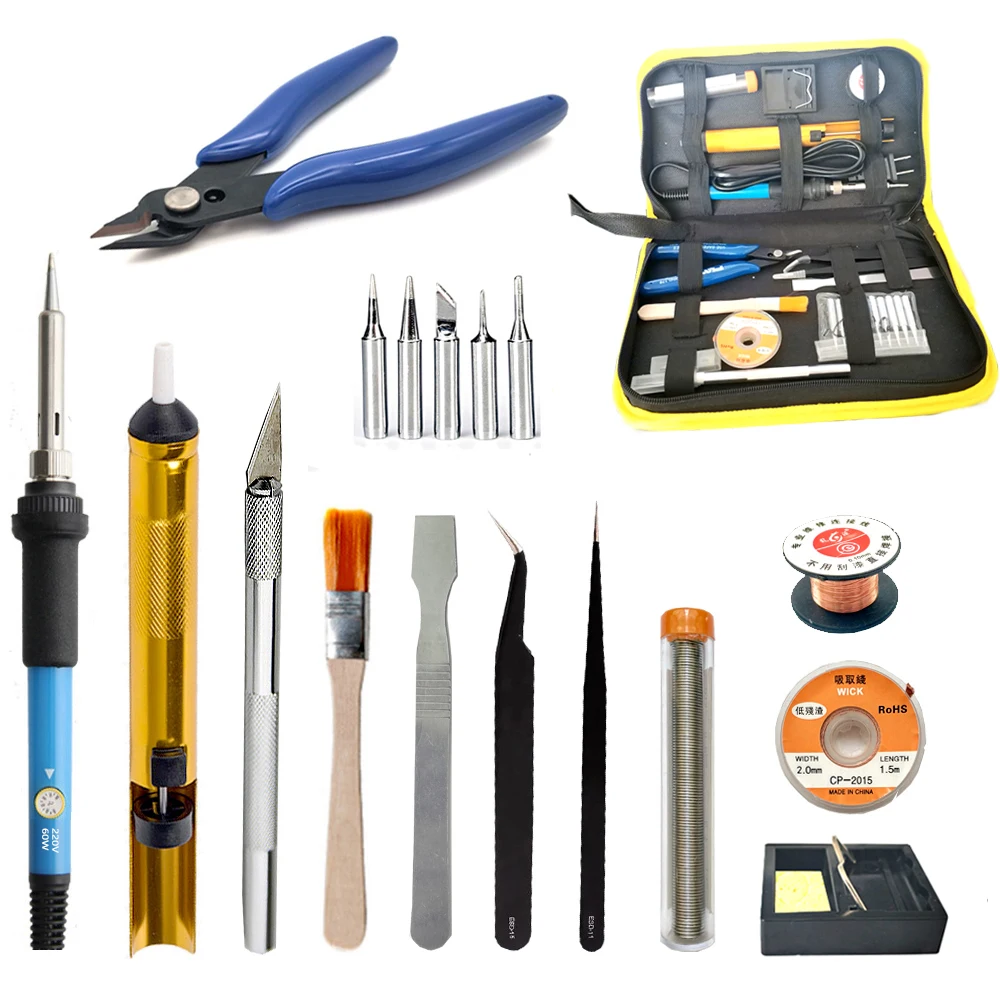 Electric soldering iron Temperature adjustable soldering iron All aluminum suction pump 60w Electric soldering irons set Toolkit Electric soldering iron Temperature adjustable soldering iron All aluminum suction pump 60w Electric soldering irons set Toolkit