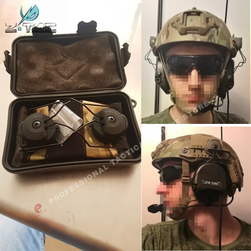 Acessórios tipo Sordin Fone de Ouvido Peltor para Msa Tático Z-tac Capacete Titular Rápido Ferroviário Adaptador Conjunto Sordin z 21 Fones de Ouvido tático & Acessórios