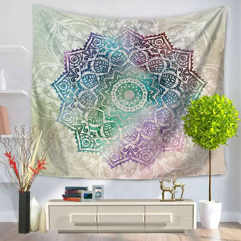 New Colorful Mandala Design Livingroom Wall Tapestry 3 Sizes Soft Hanging Topestry Floor Carpet 1pc Home Decor Tapestry Yoga Mat