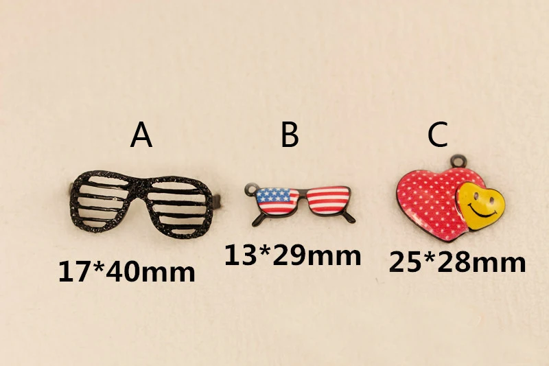 10 шт. сша очки европейский шарм браслет металлические с плавающей locket подвески