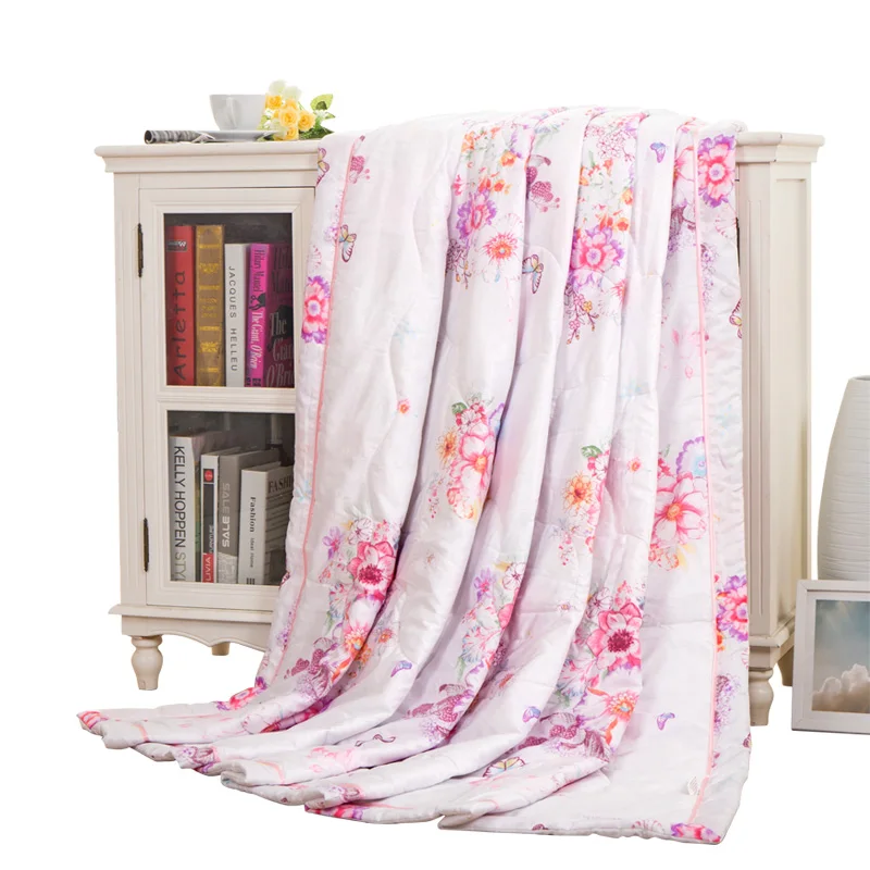 

Printing Adult Summer Quilt 100% Microfiber Filling Summer Quilt Not Easy Pilling Wear Resistant Breathable Modal Quilts