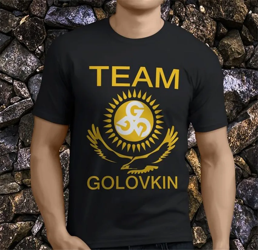 Новая популярная команда Ggg Gennady Ggg Golovkin мужские черные летние футболки Размер S 3xl рубашки летние с коротким рукавом Новинка