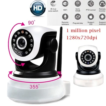 

4GB Card+Ip wifi P2P wireless Camera securiy camera Home Security Indoor Phone HD Real-time View 720P baby/pet monitor