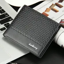 Baellerry деловой кошелек мужской кожаный кошелек чёрная нить рисунок короткий вертикальный и горизонтальный дизайн тонкий держатель для карт кошелек