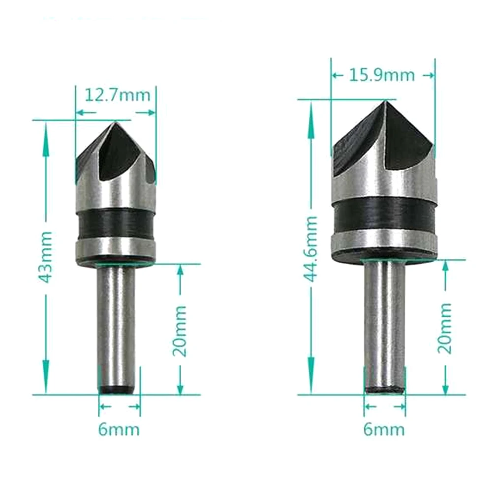 

2pcs 82 Degrees Five blade Chamfering Angle Driver Screwdriver tools Hex Shank Hands Tool Set