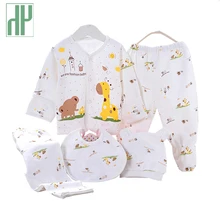 5 PCS bébé fille vêtements 0-3 M Printemps d’été impression de bande dessinée nouveau-né vêtements cadeau ensemble coton nouveau-né bébé garçon vêtements bébé tenue