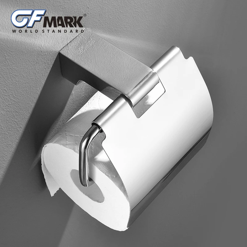 Держатель для туалетной бумаги GFmark хромированный настенный держатель с крышкой