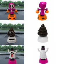 Горячие автомобильные аксессуары на солнечных батареях танцы Хэллоуин качающийся анимированный поплавок Танцующая Игрушка Декор автомобиля Прямая поставка 18 сентября 21