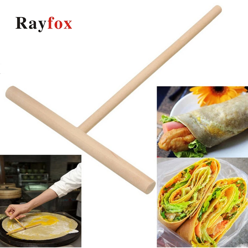 

Kitchen Accessories Chinese Specialty Crepe Maker Pancake Rings Egg Batter Wooden Spreader Stick Home Kitchen Gadgets Tools K.
