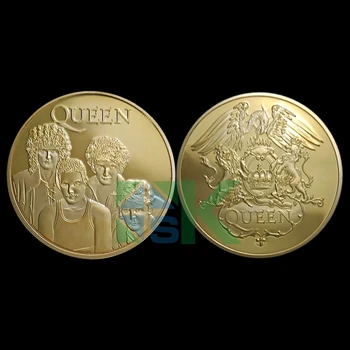 

50pcs/lot 40x3mm United Kingdom Famous Legends Rock and Roll Band Fans gifts-Silver or Gold plated coin 2 Colors collection