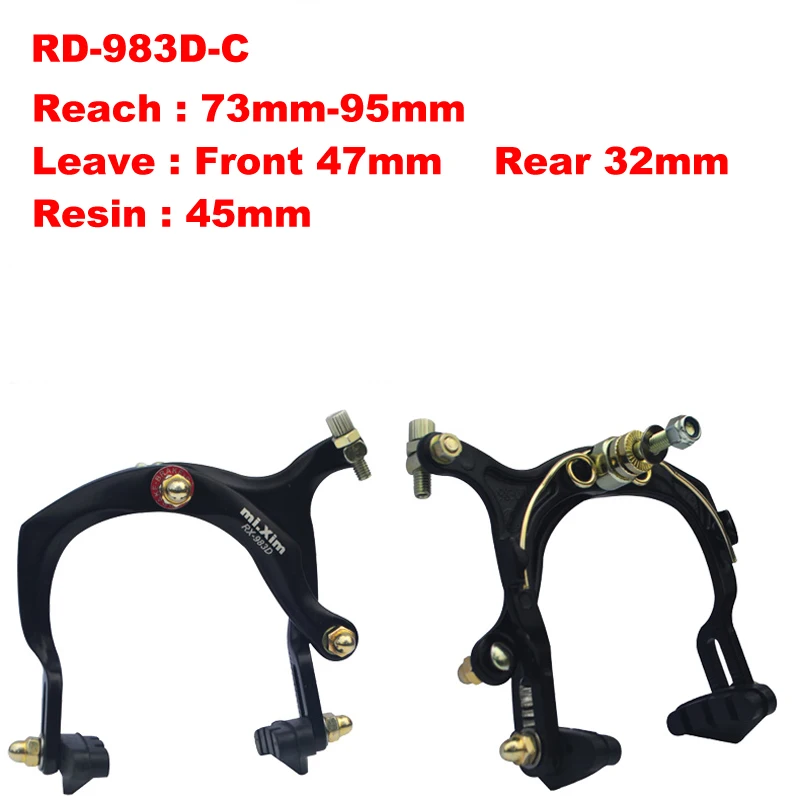 Dual  Calipers C-Brake System Set Long Arms 44-60mm for Road Bike 