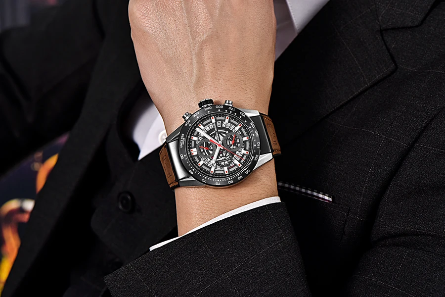 PAGANI Дизайн Брендовые спортивные часы для мужчин нержавеющая сталь Скелет Военная Униформа хронограф кварцевые Военная униформа