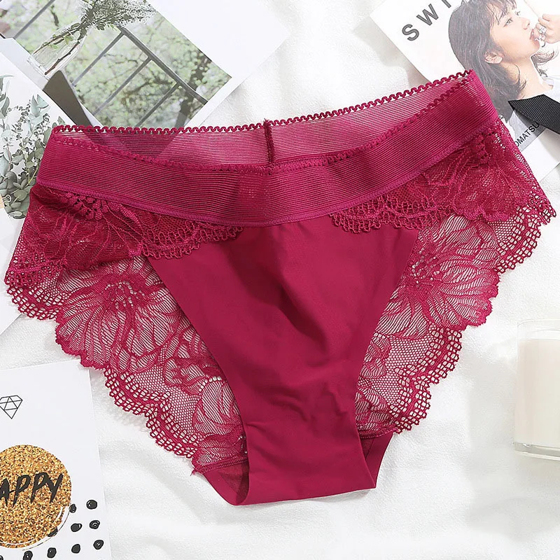 3Pcs Lot Seamless Ice Silk Women Underwear Sexy Net Yarn Panties Low Waist Within Temptation Pants Breathable Thong Briefs