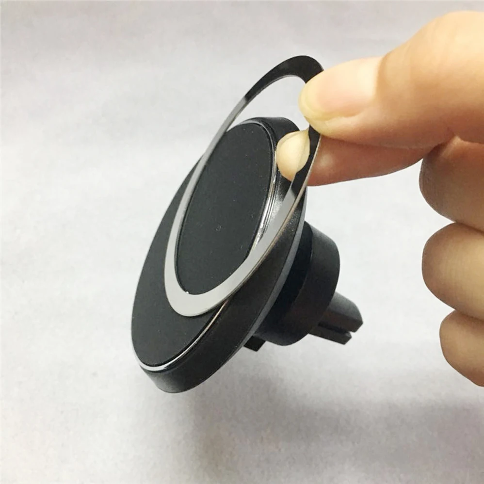 Магнитный автомобильный держатель для телефона, металлическое кольцо, магнитный диск, Универсальный круглый железный обруч для магнитного Qi беспроводного зарядного устройства
