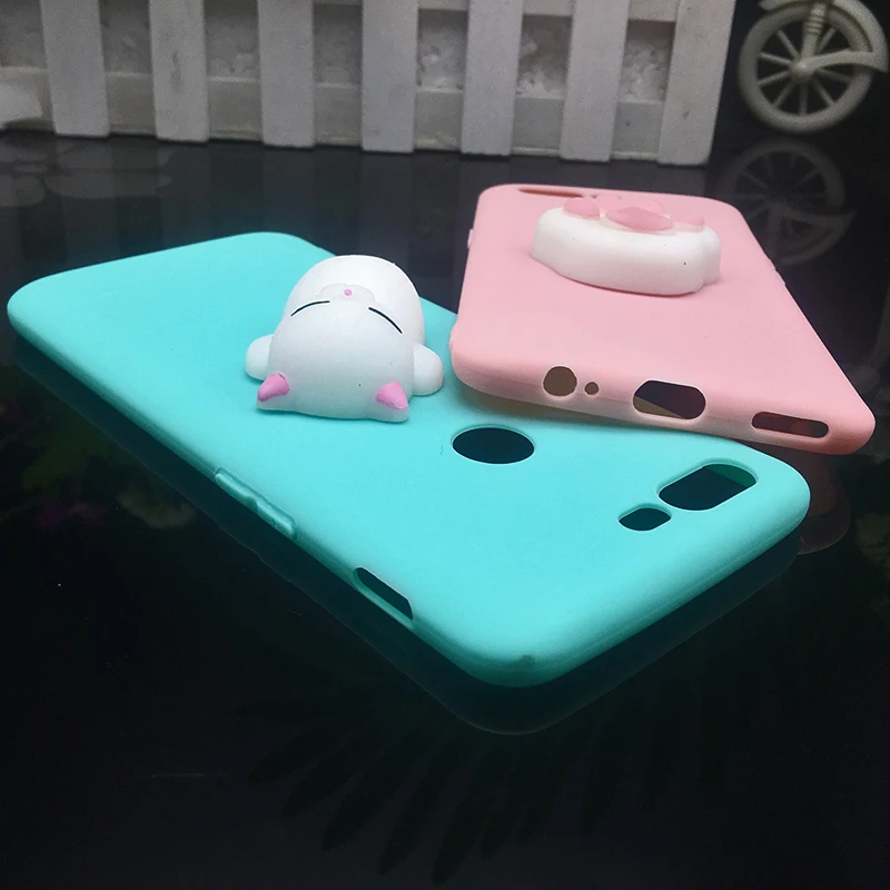 Cute 3d Squishy Cat Silicon TPU Soft Case For oneplus 6 Candy Color Back Cover one plus 5T one plus 5 T 1+5 1+5T 1+6 phone cases (3)