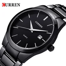 2016 Top Marca de Lujo CURREN Hombres Relojes de Negocio de Acero Inoxidable Completa hombres Cuarzo Fecha Reloj de Los Hombres Reloj de Pulsera relogio masculino