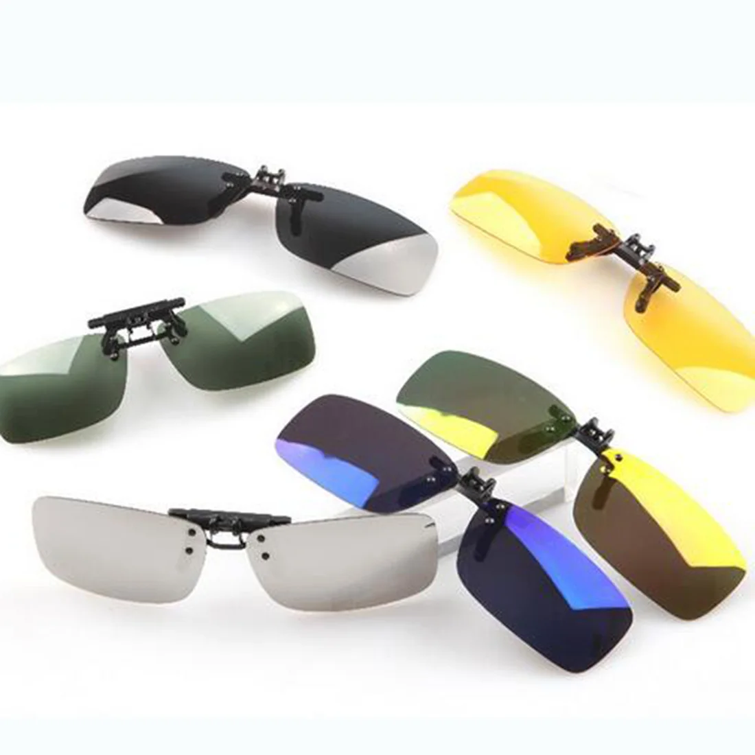 Unisex Polarized Clip On Sunglasses Driving Night Vision Lens Anti-UVA Anti-UVB Cycling Riding Sunglasses Clip For Near-Sighted цена Unisex Polarized Clip On Sunglasses Driving Night Vision Lens Anti-UVA Anti-UVB Cycling Riding Sunglasses Clip For Near-Sighted цены онлайн