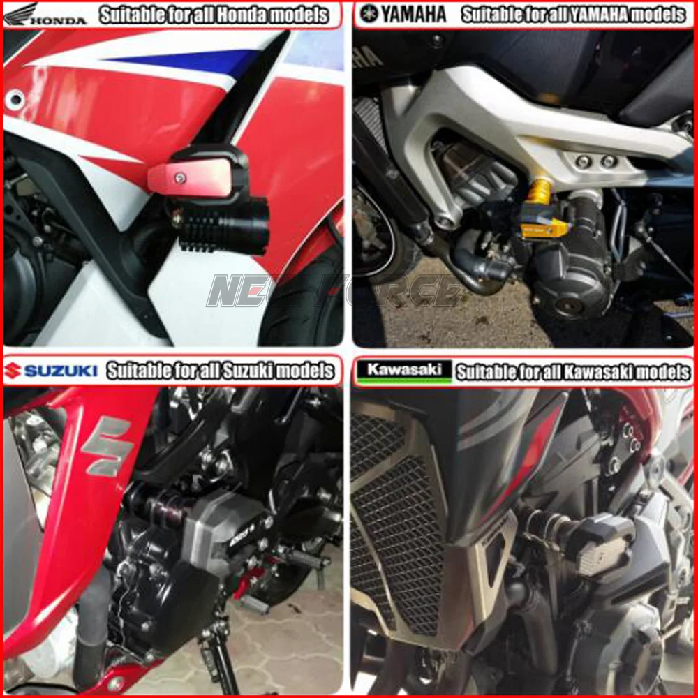 para Yamaha Fjr Queda de Proteção 1300 Fjr1300 2004 2016 Guard Anti Bater Pad Protector Quadro Slider Carenagem 4 de Proteção Guard Anti Bater Pad Protector Quadro Slider Carenagem