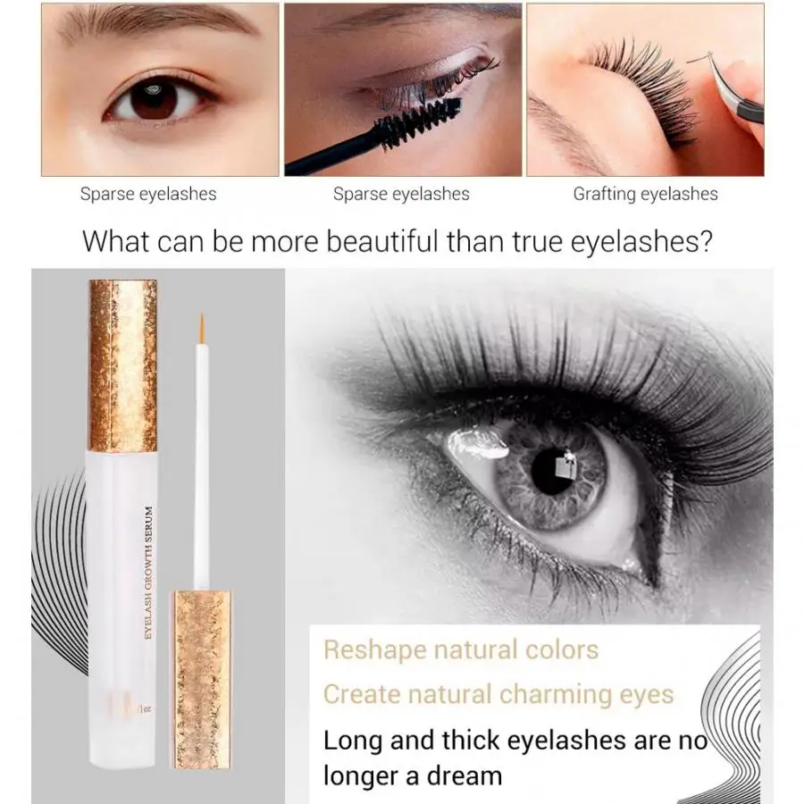 Sleeping Eye Mask Eyelash Growth Serum Longer Fuller Thicker Lashes Eyelash Enhancer Eye Makeup 4.5ml Blindfold