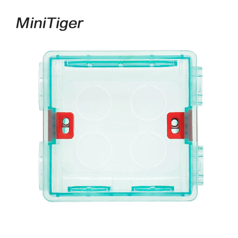 Minitiger 86 мм* 83 мм* 50 мм Регулируемая прозрачная Монтажная коробка внутренняя кассета для 86 Тип wifi сенсорный переключатель и USB разъем