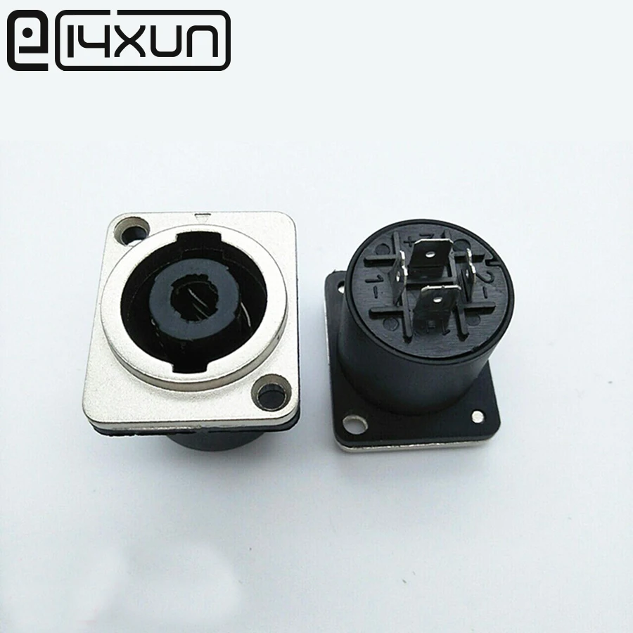 

EClyxun 1pcs/lot Metal 4 Pin Speakon Female Jack Socket Connector Amplifier Converter for PA Amplifier Cable Audio Loudspeaker