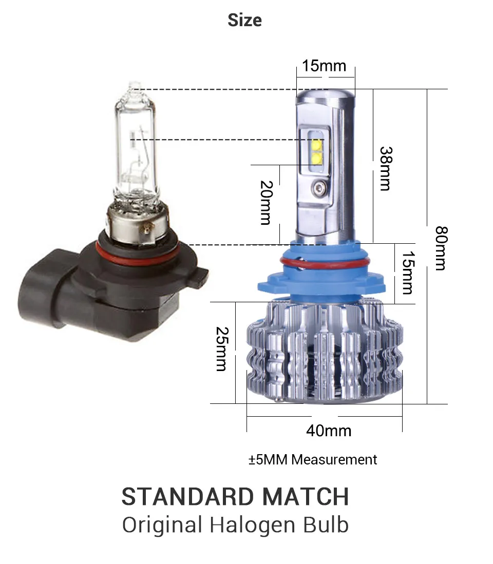 TC-X фар автомобиля H7 H4 LED H8 H11 HB3 9005 Диодная лампочка для авто HB4 9006 H1 H3 H13 9004 9007 свет лампы для автомобилей 6000 К avtolamp