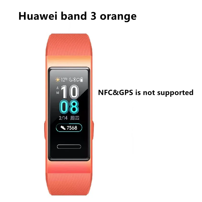 huawei Band 3/3 Pro, смарт-браслет, gps, металлическая рамка, Amoled, цветной сенсорный экран, датчик сердечного ритма, трекер сна - Цвет: band 3 orange