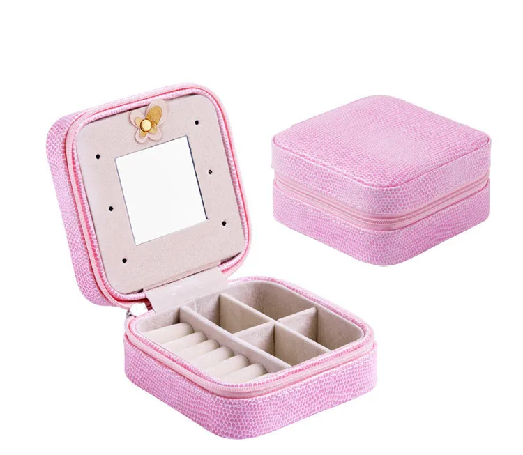 Jewelry Packaging Box Casket Box For Exquisite Makeup Case Cosmetics Beauty Organizer Container Boxes Graduation Birthday Gift
