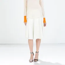 Корейских женщин юбка высокой талией vintage плюс размер макси плиссированные белый повседневная искусственной кожи фигурист юбка 6xl