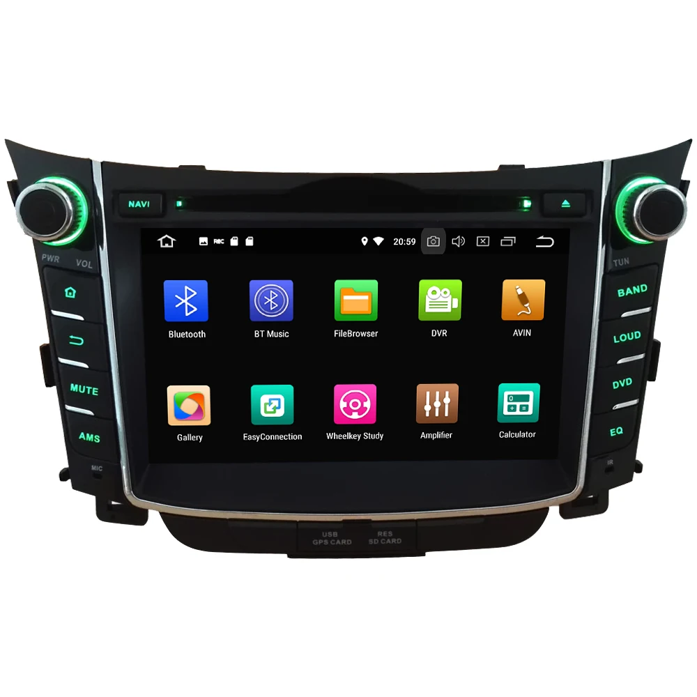 Top 7" Octa Core 4G WIFI Android 9.0 4GB RAM 64GB ROM RDS DAB BT Car DVD Multimedia Player Radio Stereo For Hyundai I30 2011-2016 1