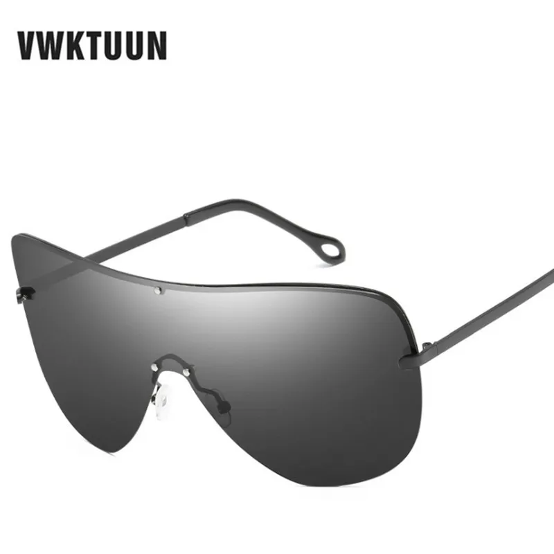 VWKTUUN интегрированные поляризованные солнцезащитные очки для женщин и мужчин Винтажные Солнцезащитные очки большие оттенки без оправы Солнцезащитные очки для мужчин уличные спортивные очки - Цвет линз: Color 1