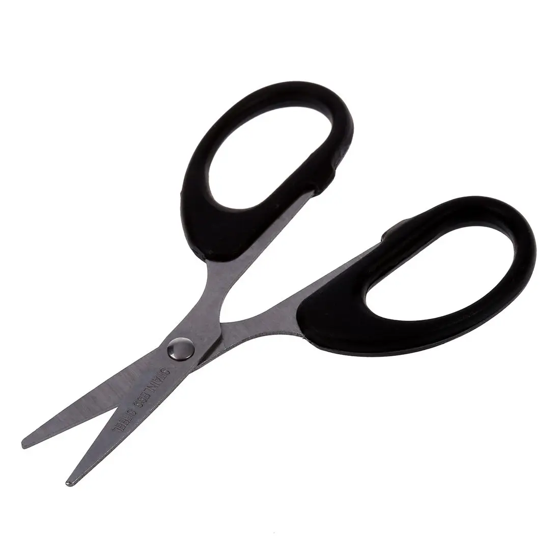 Black Plastic Handle Beauty Eyebrow Shear Trimming Scissorsin Makeup